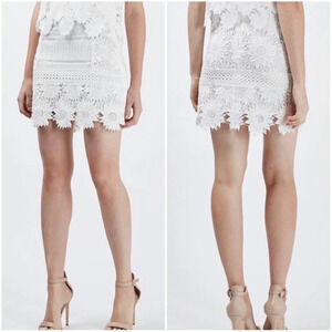 Topshop Floral Lace Skirt